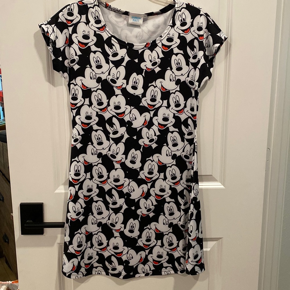 Rainbow Rules Mickey Mouse Dress Size M